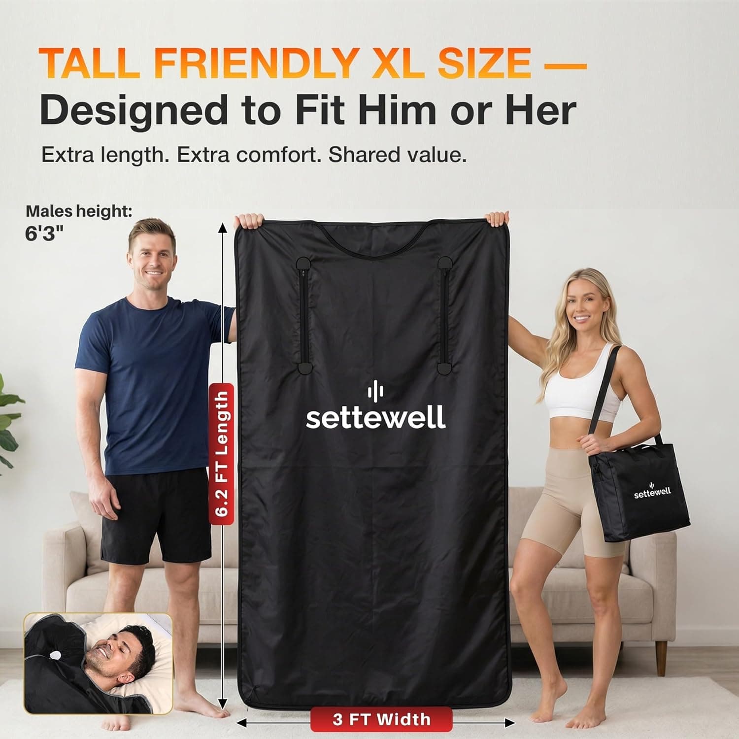 SetteWell XL Infrared Sauna Blanket thumbnail 3