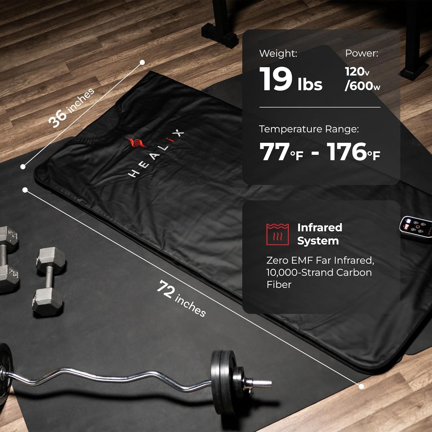 Healix Zero EMF Infrared Sauna Blanket thumbnail 5