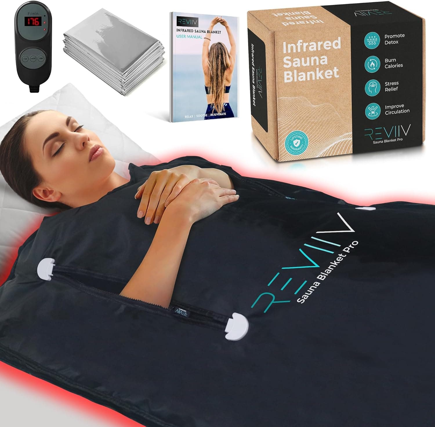 REVIIV Portable Sauna Blanket with Arm Holes